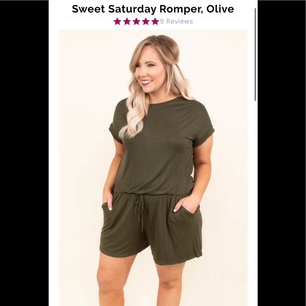 Army green romper